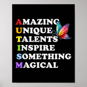 Autism Awareness Kids Adults Men Women Boys Girls  Poster