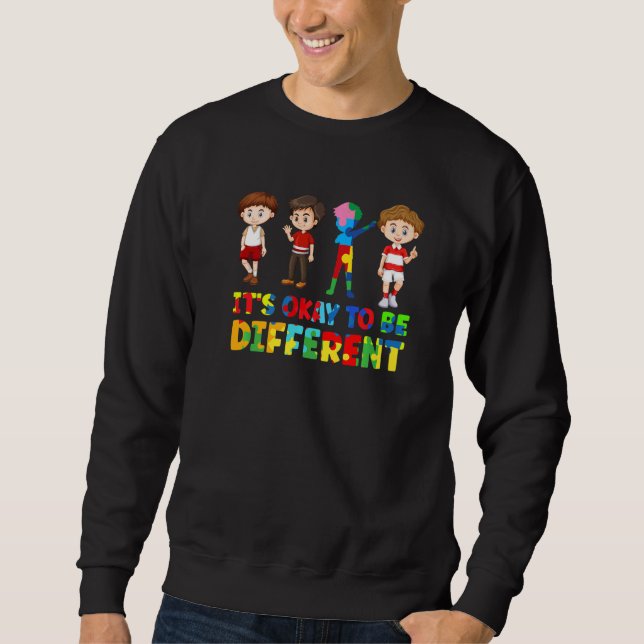 Autism Awareness Kids It'S Okay To Be Different Au Sweatshirt (Front)