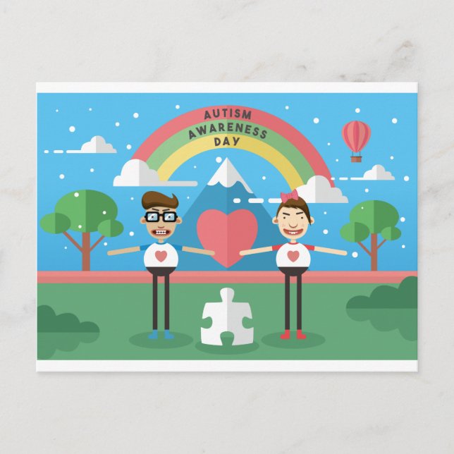 autism awareness kids postcard (Front)