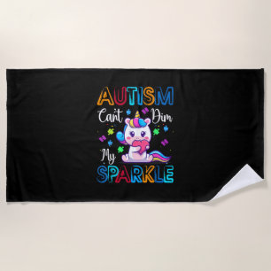 Autism Awareness Kids Unicorn Shirt For Autism Mum Beach Towel