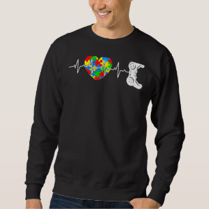 Autism Awareness Kids Video Gamer Puzzle Piece Blu Sweatshirt
