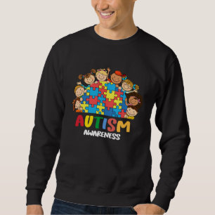 Autism Awareness  Kids Women Be Kind Autism Awaren Sweatshirt