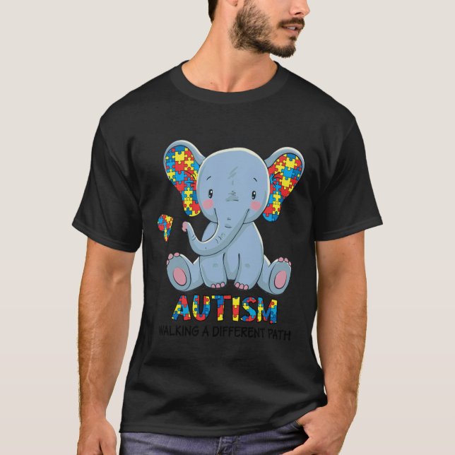 Autism Awareness Kindness Autism Walking A Differe T-Shirt (Front)