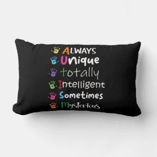 Autism Awareness Kindness Shirt Always Unique Tota Lumbar Cushion