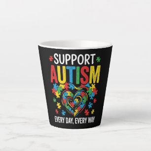 Autism awareness latte mug