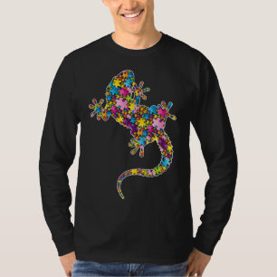 Autism Awareness Leopard Gecko Animals Puzzle For  T-Shirt