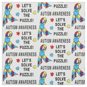 Autism Awareness: Let's Solve the Puzzle! Fabric
