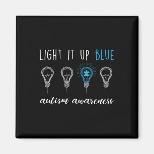 Autism Awareness Light It Up Blue 1 Magnet