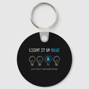 Autism Awareness Light It Up Blue Men Women Kid To Key Ring