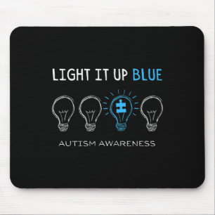Autism Awareness Light It Up Blue Men Women Kid To Mouse Pad