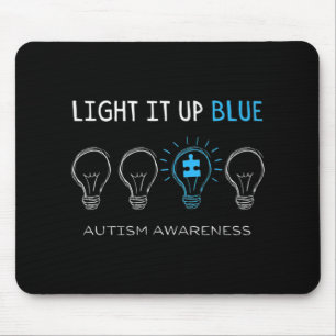 Autism Awareness Light It Up Blue Premium T-Shirt1 Mouse Pad