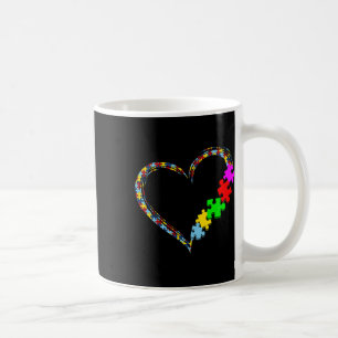 Autism Awareness Love Heart Puzzle Piece Valentine Coffee Mug