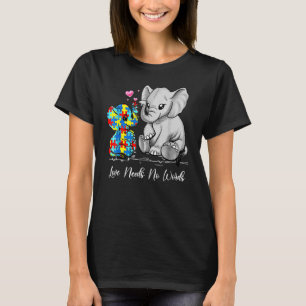 Autism Awareness Love Needs No Words Elephant Supp T-Shirt
