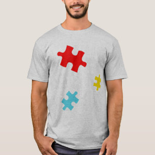 Autism Awareness Love Needs No Words Puzzle Pieces T-Shirt