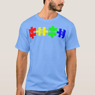 Autism Awareness Love puzzle pieces T-Shirt
