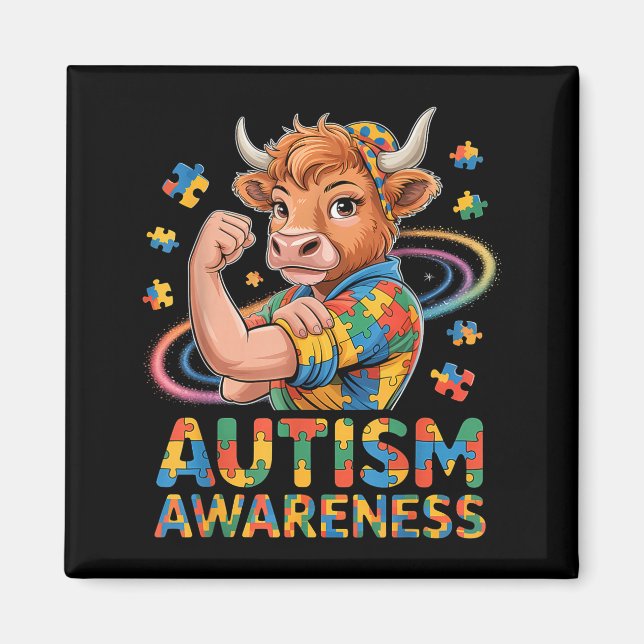 Autism awareness  magnet (Front)