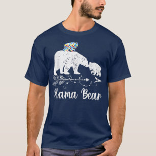 Autism Awareness Mama Bear Mum Support Autistic Au T-Shirt