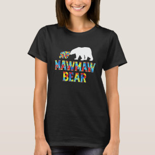 Autism Awareness Mawmaw Bear Puzzle Support Autist T-Shirt