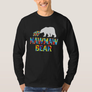 Autism Awareness Mawmaw Bear Puzzle Support Autist T-Shirt