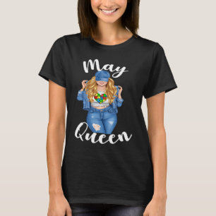 Autism Awareness May Queen Blonde Autism Mum Women T-Shirt