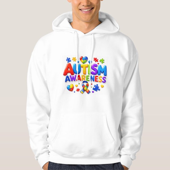  Autism Awareness Mens Pullover Hoodie (Front)