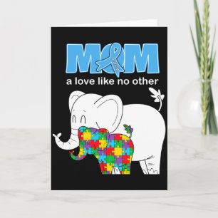 Autism Awareness Mom Love Proud Autistic Son Daugh Card