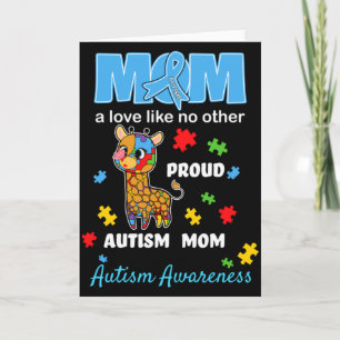 Autism Awareness Mom Mother Love Proud Autism Mama Card