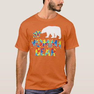 Autism Awareness Momma Bear Support Autistic Premi T-Shirt