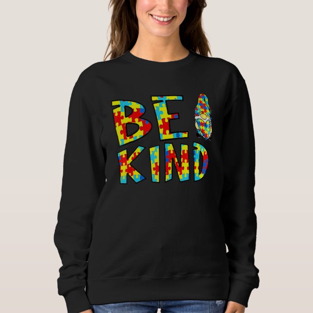 Autism Awareness Month April Autistic Acceptance B Sweatshirt (Front)