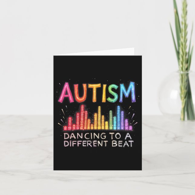 Autism Awareness Month Autism Dancing To A Differe Card (Front)