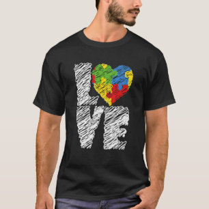 Autism Awareness Month Autistic Heart Acceptance T-Shirt