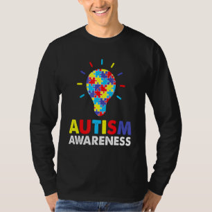 Autism Awareness Month Autistic Multi Coloured Puz T-Shirt