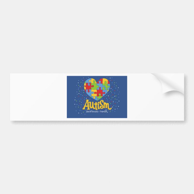 autism awareness month bumper sticker (Front)