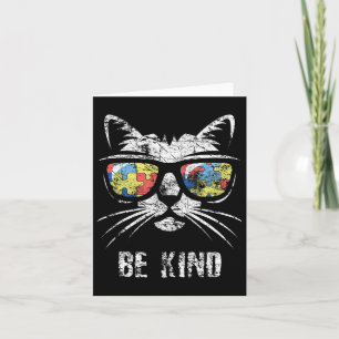 Autism Awareness Month Cat Autism Mum Dad Vintage  Card