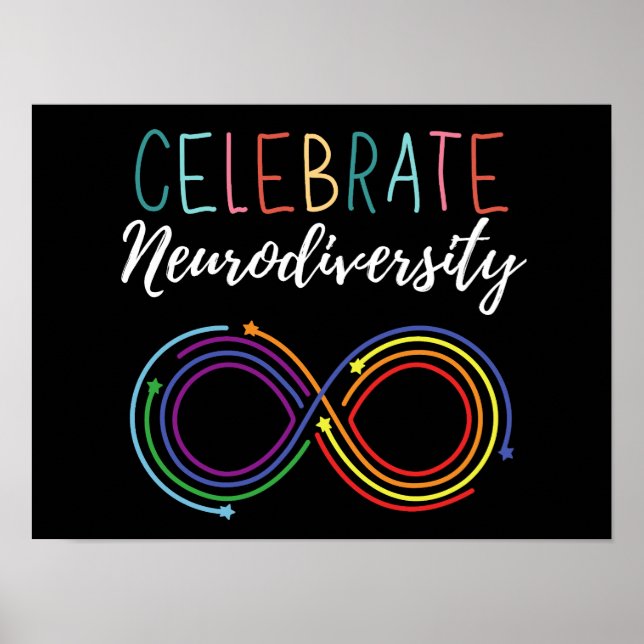 Autism Awareness Month Celebrate Neurodiversity Poster (Front)