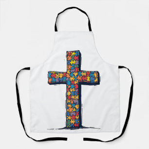 Autism Awareness Month Christ Religion Jesus Apron