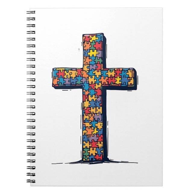 Autism Awareness Month Christ Religion Jesus  Notebook (Front)