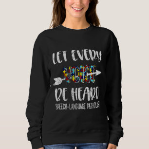 Autism Awareness Month Costume Slp Teacher Puzzle Sweatshirt