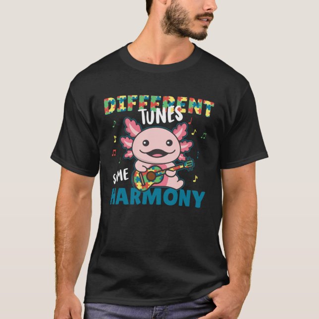 Autism Awareness Month Different Tunes Same Harmon T-Shirt (Front)