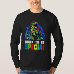 Autism Awareness Month Dinosaur Born Special Toddl T-Shirt