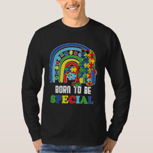 Autism Awareness Month Dinosaur Born Special Toddl T-Shirt