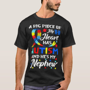 Autism Awareness Month For Boys Autistic Nephew T-Shirt