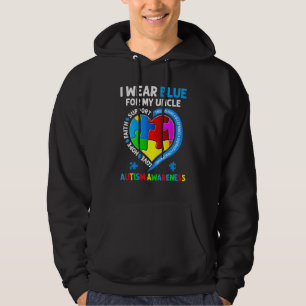 Autism Awareness Month I Wear Blue For My Uncle Au Hoodie