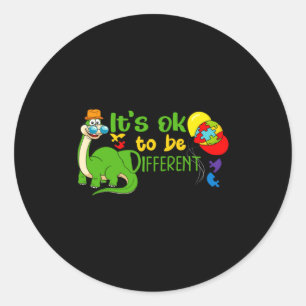Autism Awareness Month It S Ok To Be Different Aba Classic Round Sticker