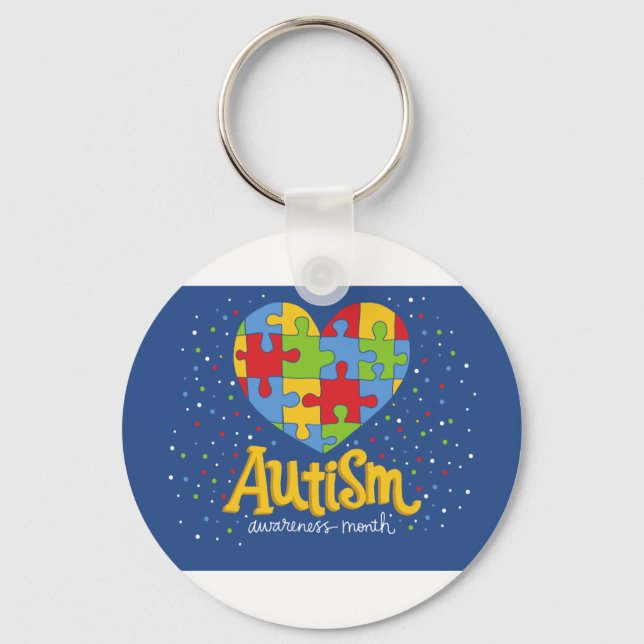 autism awareness month key ring (Front)