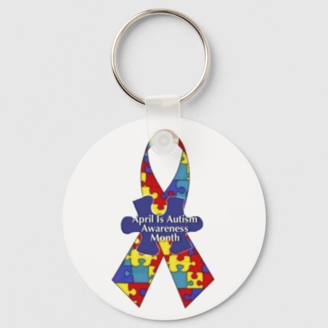 "Autism Awareness Month" Key Ring (Front)
