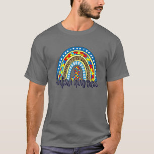 Autism Awareness Month Leopard Rainbow Autism Puzz T-Shirt