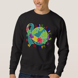 Autism Awareness Month Mom Dad Brother Sister Gran Sweatshirt