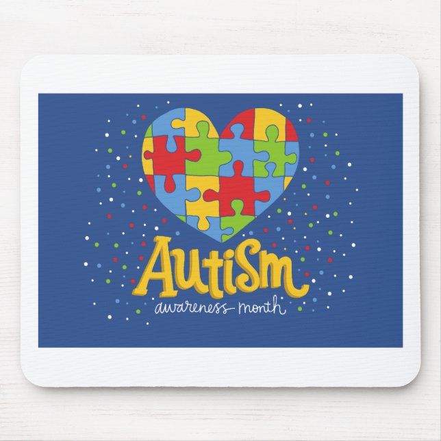 autism awareness month mouse pad (Front)