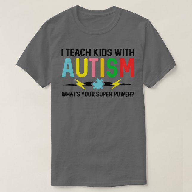 Autism Awareness Month Mum Austistic Son Teacher A T-Shirt (Design Front)